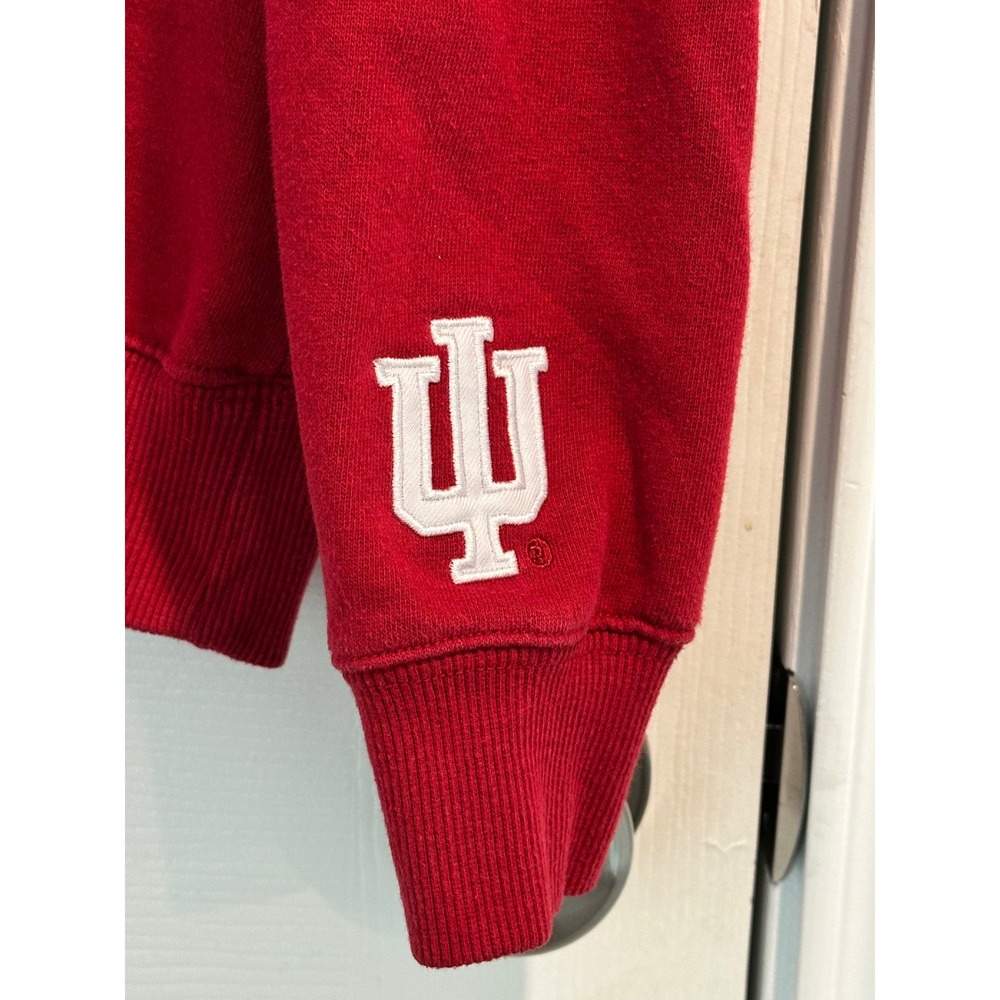 Stadium Athletics Indiana Hoosiers Red Hoodie Embroidered Sweatshirt Kids Large - Picture 4 of 12